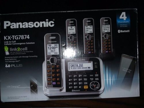 Panasonic KX-TG7874S Link2Cell Bluetooth Enabled Phone Answering System Used