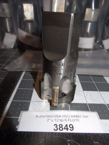 Butterfield USA HS HAND TAP 2&#034; x 12 tpi PLUG, 6-FLUTE ((#3849))