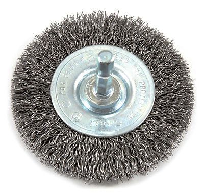 Forney industries 72735 drill-mounted wire wheel-3&#034; crimped wire wheel for sale