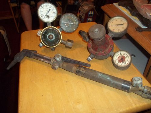 PUROX Acetylene Craftsman Torch Gas Gauges Brass Lot Vintage Items Regulater