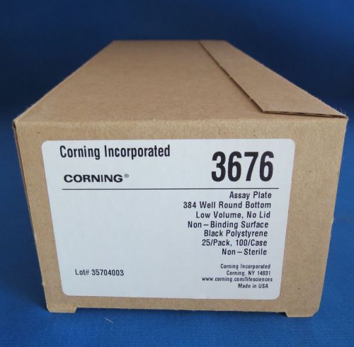 Pk/25 Corning 384 Well Black Assay Plates # 3676