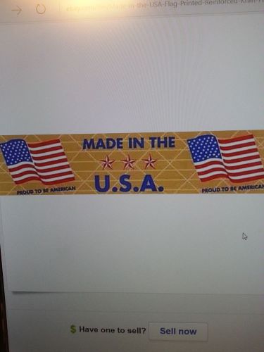Gummed tape*reinforced*1 roll*450 ft 14.95 a roll ! made in the usa flag printed for sale