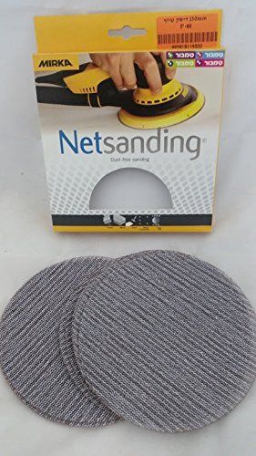 Mirka 9a-241-080 6-inch 80 Grit Mesh Abrasive Dust Free Sanding Discs, Box of 10