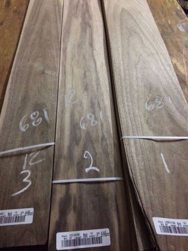 Wood Walnut veneer  3 bundle  total 48 pcs RAW VENEER N681..