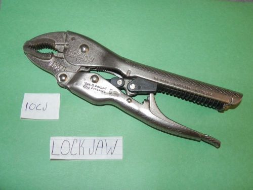 &#034;LOCKJAW&#034; #10CJ  CURVED JAW LOCKING PLIERS (LIGHTLY USED) tool mechanic chrome