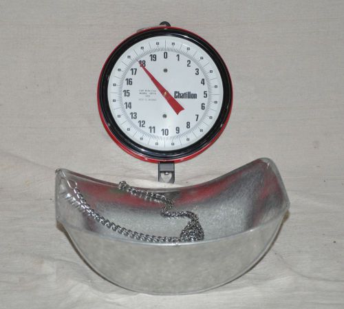 CHATILLON 0740DD-T-CG Mechanical Hanging Scale Dial 7&#039;&#039; L 40 LB capacity