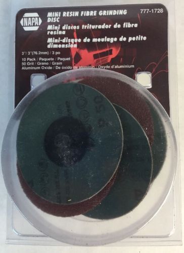 3&#034; Mini Resin Grinding Disc 10 Pack 50 Grit 10 Pack Napa 777-1728 1471WQ.1B