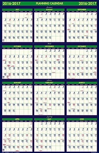 House of doolittle 2016 - 2017 laminated 4 seasons wall calendar, reversible, for sale