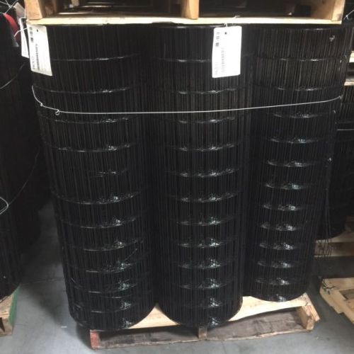 2x4&#034; 14G  48&#034;x100&#039;  Black PVC Coated Galvanized Welded Wire Mesh Rolls (GAW)