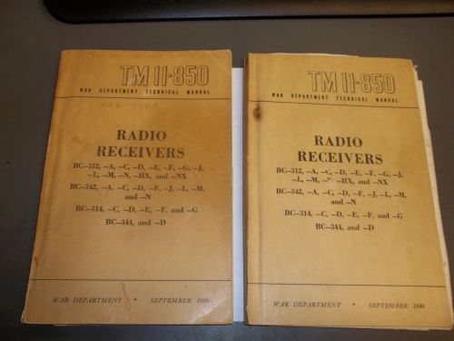 TM11-850  TECHNICAL MANUAL  RADIO RECIEVERS  BC-312 / BC-342 / BC-314  1946  L1