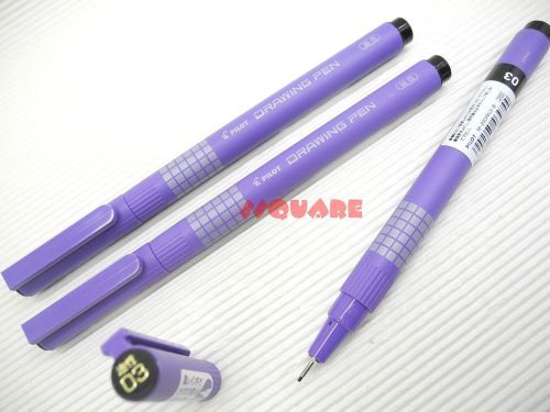 3 Pens x Pilot Oil Based Marker 0.3mm Drawing Pen Liner, Black Pigment Ink