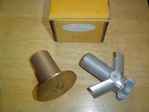 Hubbell Russell Stoll AF0 23 1 Inch Threaded Brass Floor Box New Old Stock