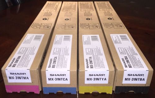 SHARP Genuine Toner Set MX31, MX-31NT CYMK MX-2600 MX-3100 MX-2600N MX-3100N