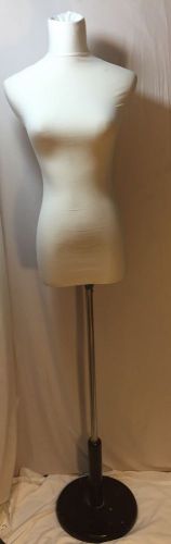 Used Dress Form Female Mannequin Approx Size 4 6 Broken Base &amp; Metal Rod