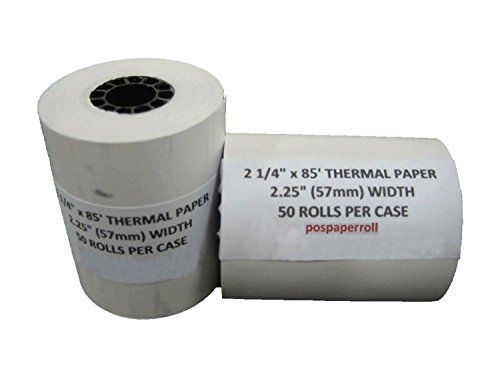 Pospaperroll 2 1/4&#034; x 85&#039; thermal paper (50 rolls) for sale