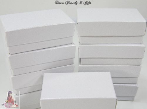 New Boxes Wholesale Lot of 10 Jewelry Gift White Cotton Filled Reseller