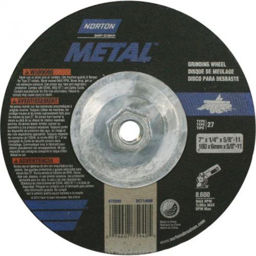 7&#034; Metal Grinding Wheel Norton Welding Accessories 7660775940 076607759405