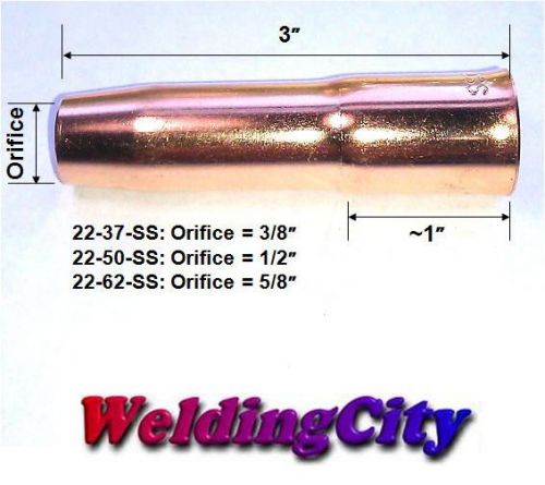 2 Nozzles 22-50-SS 22-50SS (1/2&#034;) Tweco #2-#4 &amp; Lincoln 200-400A MIG Welding Gun