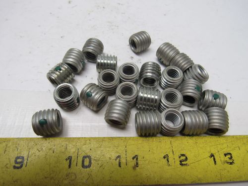 1&#039;4&#034;-12 Zinc-Plated Steel Thread-Locking Insert Lot of 25
