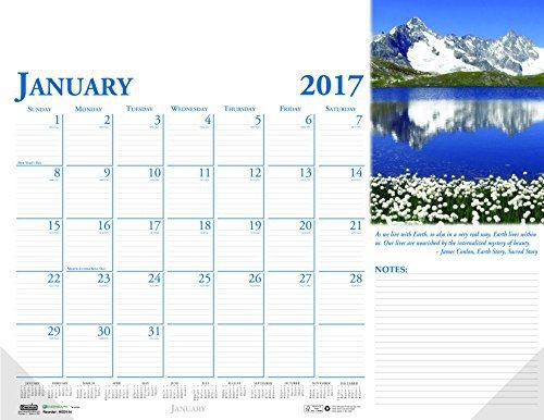 House of doolittle 2017 monthly desk pad calendar, earthscapes scenic, 22 x 17&#034; for sale