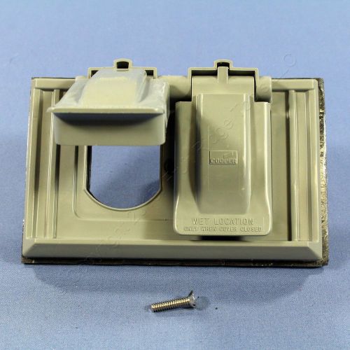 Eagle Weather Resistant Receptacle Duplex Outlet Horizontal 1G Cover Plate S1952