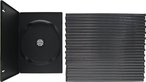 100 Super Thin (7mm) Slim Black DVD Cases from Linkyo