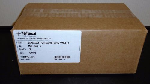 NEW Box 24 Medline MAX-A OxiMax ReNewal Adult Pulse Oximeter SpO2 Sensor Nellcor