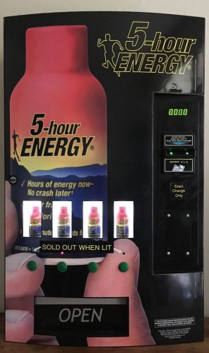 5-hour Energy Vending Machine Energy Shot Drink 4 Slot Wall Mount Investment