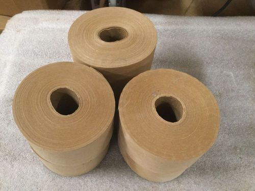 6 Rolls 3&#034; x  ? Reinforced Gummed Paper Tape