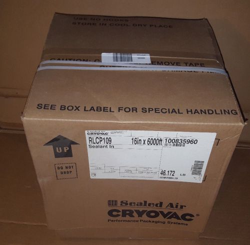 Sealed air cryovac film rlcp109 16&#034; x 6000&#039; 1 mil clear 3&#034; core 100835960 for sale