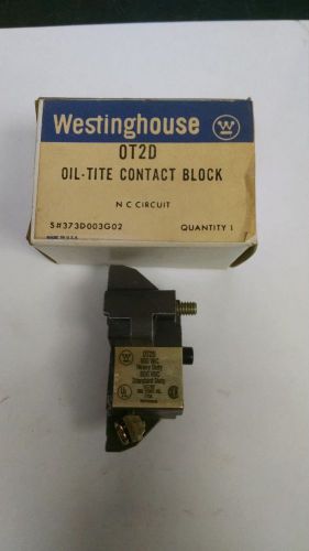 ( BRAND NEW IN BOX )  WESTINGHOUSE     OT2D      CONTACT BLOCK  N.C.