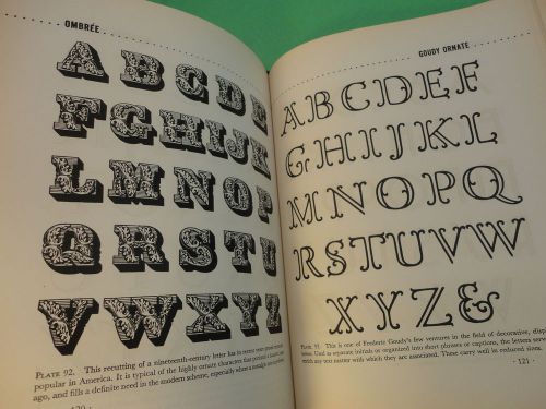 Vintage 1946 LETTERING FROM A-Z Font Specimen Book Clarence Hornung