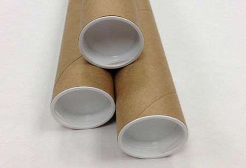 Kraft shipping mailing tube 1-1/2x27 w/ end plugs (47/case ) for sale