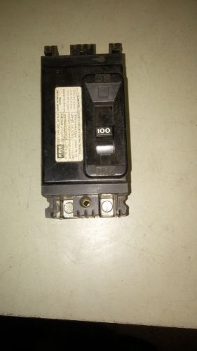 FEDERAL PACIFIC NEF421100 USED 2P 100A 480V BREAKER WARRANTY SEE PICS #A19