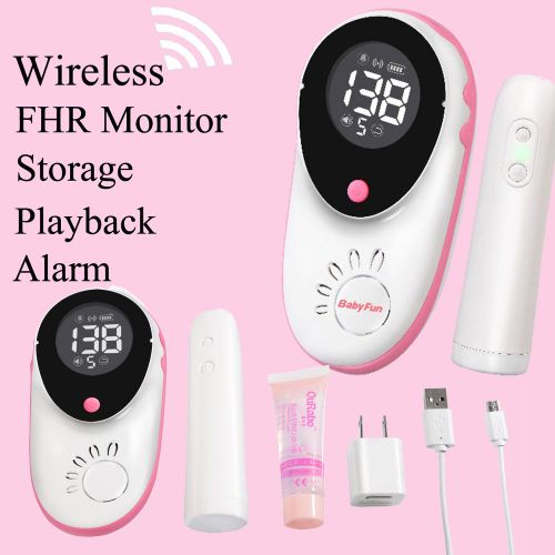 Wireless Fetal Doppler Round Large Screen Safty Prenatal Monitor