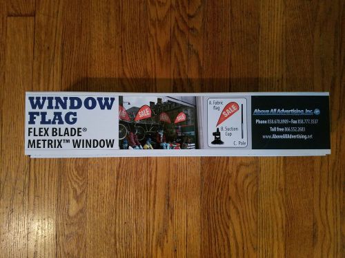 NEW Metrix Window Flag Flex Blade &#034;SALE&#034; Above All Advertising SEALED
