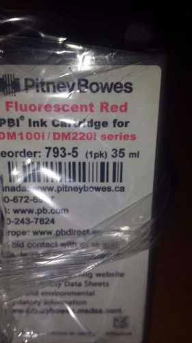 AUTHENTIC SEALED PITNEY BOWES Fluorescent Red Ink Cartridge 793-5 FREE SHIPPING