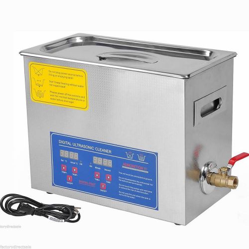 Stainless Steel 6Liter Industry Heated Ultrasonic Cleaner Heater with Timer New