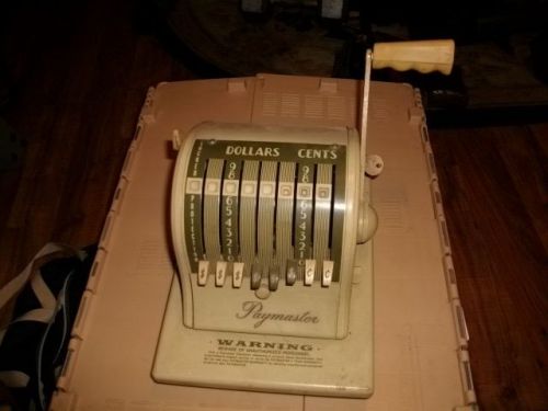old manual credit card machine with pull handle paymaster  look
