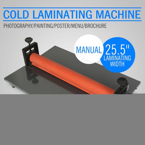 25.5&#034; MANUAL COLD LAMINATOR LAMINATING MACHINE VINYL FILM PRECISE MOUNTING