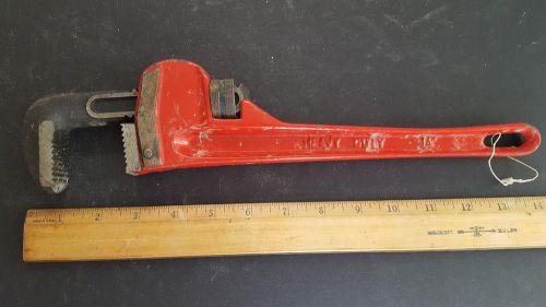 1990 Red Pipe Wrench Stillson Wrench 14&#034; Good user