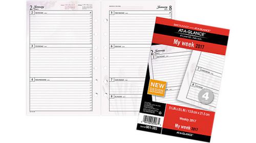 New AT-A-GLANCE My Week 2017 Size 4 Refill Calendar Pages 5 1/2 x 8 1/2