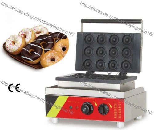 Commercial Nonstick Electric 12pcs 5cm Mini Doughnut Baker Donut Maker Machine
