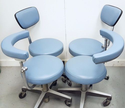4 Ritter Dentsply Dental Chairs Stools - Dentist / Assistant Exam - 6465, G
