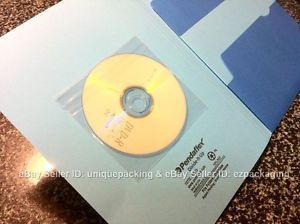 300 Pcs Clear Adhesive Backed CD (M) / DVD Disc Sleeves for Magazine Book