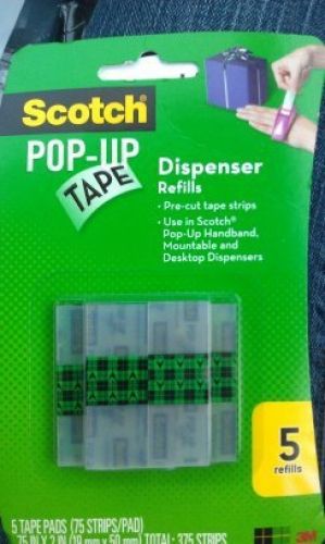 Scotch POP-UP Tape Dispenser Refills - 5 Refills (375 Strips)