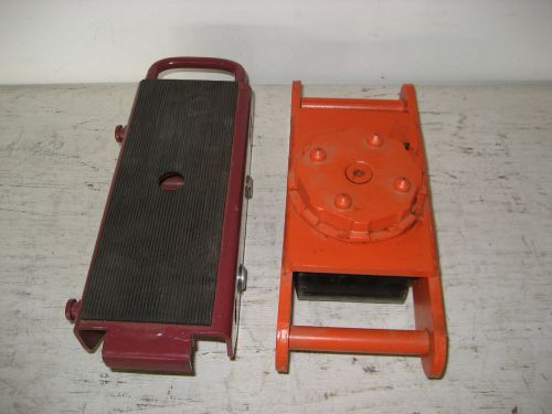 Lot of 2 heavy machine skates northern industries 4400 lb, multiton rotating for sale