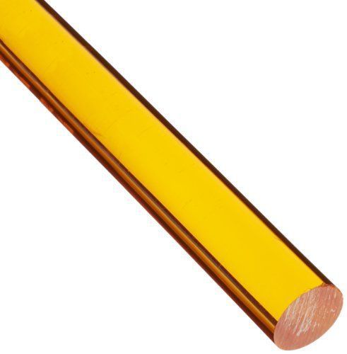 Acrylic Round Rod, Translucent Amber, 3/4&#034; Diameter, 2 Length