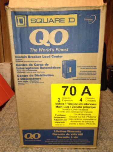Square D QO2-4L70RB Load Center 120/240V 70A 3 Wire 2 Spaces 4 Circuits (New)