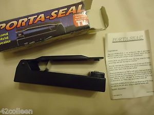Plastic Bag Sealer Portable Hand Held Snack PORTA-SEAL Color Black